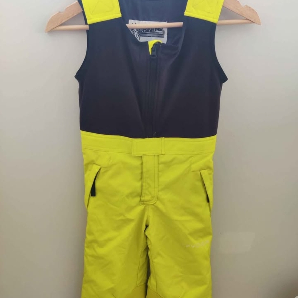 Kids Yellow and Black Snow Bib